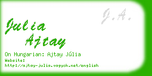 julia ajtay business card