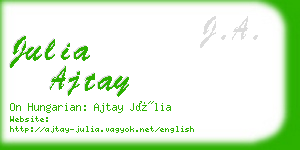 julia ajtay business card